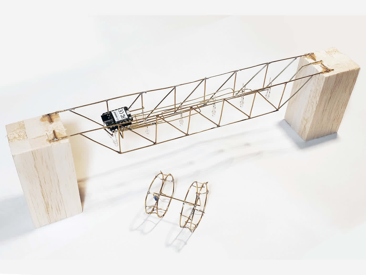 An artistic representation of what the Mind's Eye project is about. It shows the potential of making new digital electronics using craft methods.